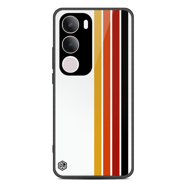 Retro Stripes Series Soft Phone Case - Metal Case - Design 4 - Vivo Y29 5G