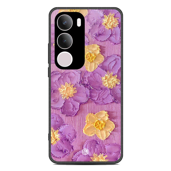 Floral Series Soft Phone Case - Metal Case - Design 8 - Vivo Y29