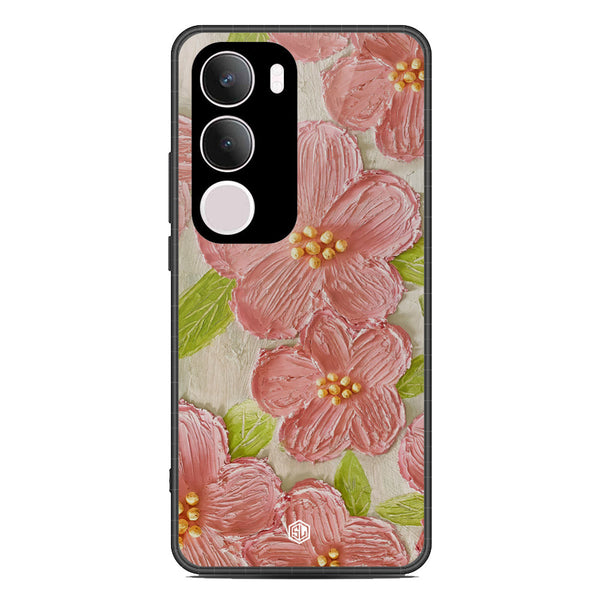 Floral Series Soft Phone Case - Metal Case - Design 9 - Vivo Y29