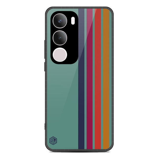 Retro Stripes Series Soft Phone Case - Metal Case - Design 5 - Vivo Y29 5G