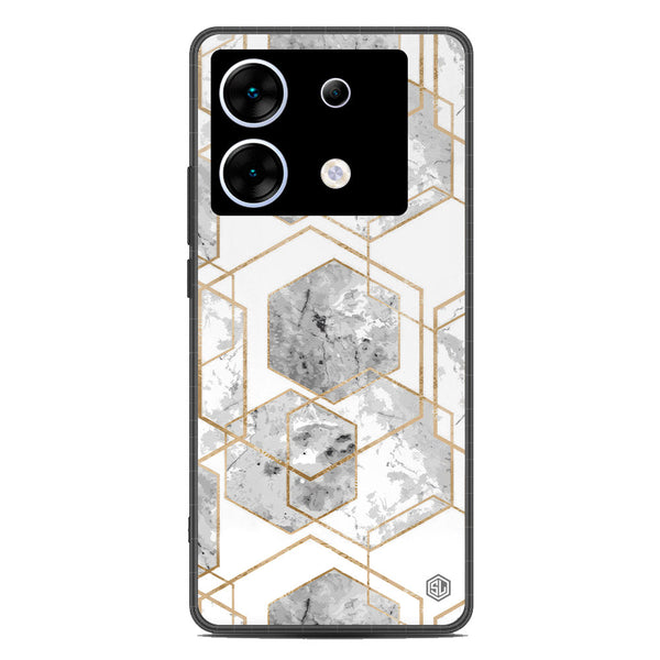 Stylish Marble Series Soft Phone Case - Metal Case - Design 2 - Infinix Zero 30