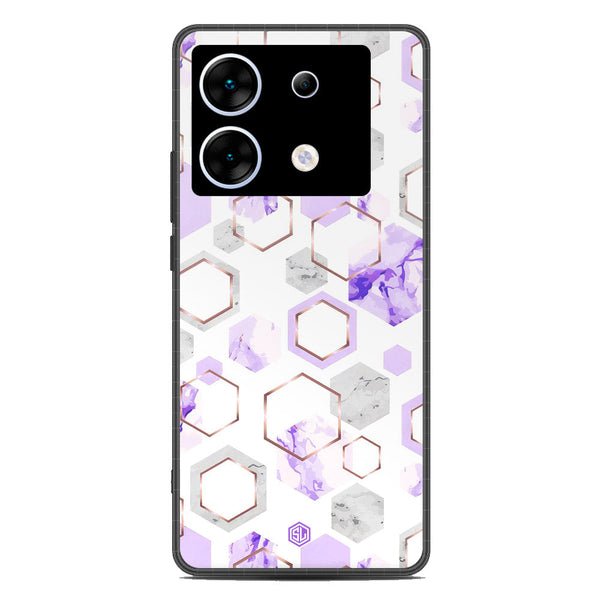 Stylish Marble Series Soft Phone Case - Metal Case - Design 5 - Infinix Zero 30