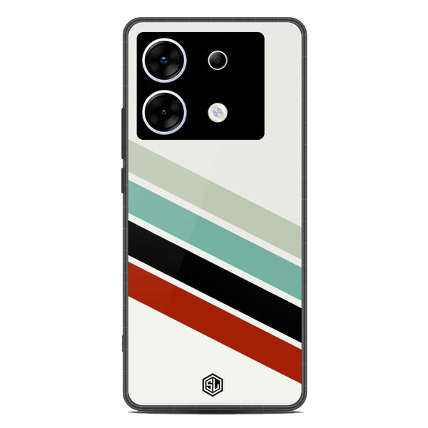 Retro Stripes Series Soft Phone Case - Metal Case - Design 2 - Infinix Zero 30