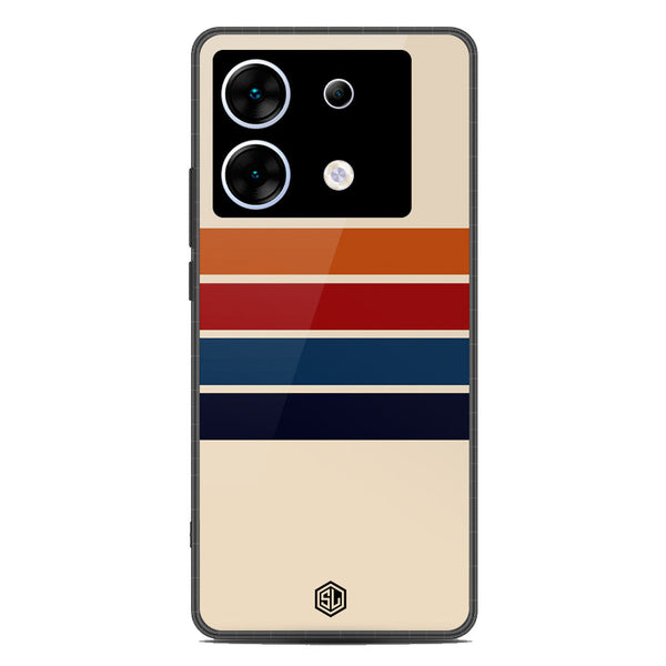 Retro Stripes Series Soft Phone Case - Metal Case - Design 3 - Infinix Zero 30