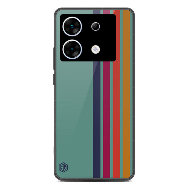 Retro Stripes Series Soft Phone Case - Metal Case - Design 5 - Infinix Zero 30