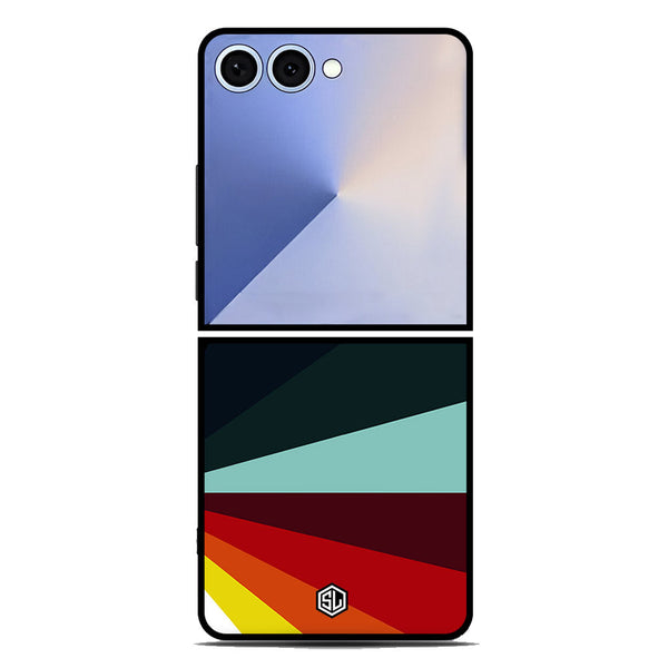 Retro Stripes Series Soft Phone Case - Metal Case - Design 1 - Samsung Galaxy Z Flip 7
