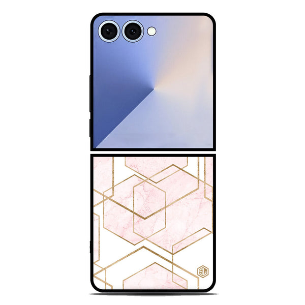 Stylish Marble Series Soft Phone Case - Metal Case - Design 3 - Samsung Galaxy Z Flip 7