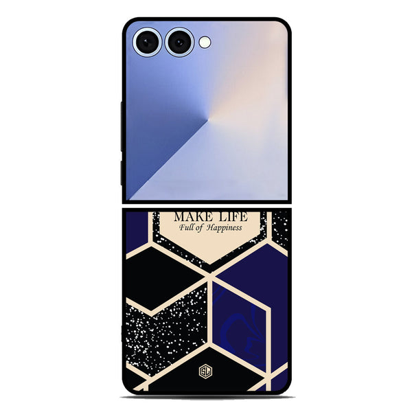 Happiness Series Soft Phone Case - Metal Case - Design 1 - Samsung Galaxy Z Flip 7