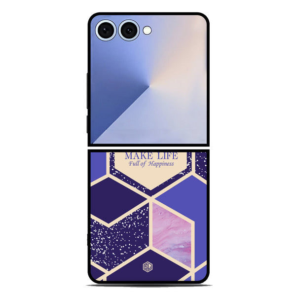 Happiness Series Soft Phone Case - Metal Case - Design 2 - Samsung Galaxy Z Flip 7
