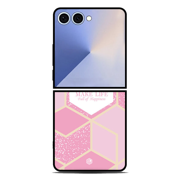 Happiness Series Soft Phone Case - Metal Case - Design 3 - Samsung Galaxy Z Flip 7