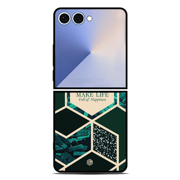 Happiness Series Soft Phone Case - Metal Case - Design 4 - Samsung Galaxy Z Flip 7