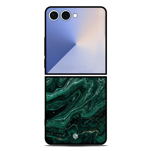 Marble Series Soft Phone Case - Metal Case - Design 3 - Samsung Galaxy Z Flip 7