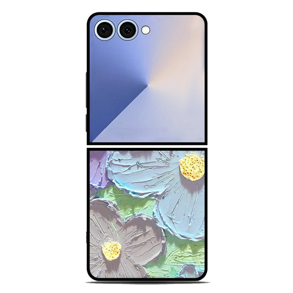 Floral Series Soft Phone Case - Metal Case - Design 1 - Samsung Galaxy Z Flip 7