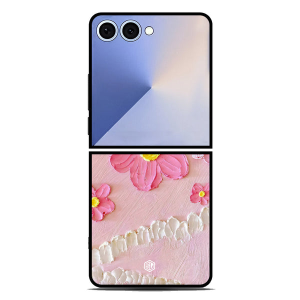 Floral Series Soft Phone Case - Metal Case - Design 2 - Samsung Galaxy Z Flip 7