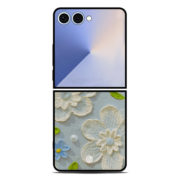 Floral Series Soft Phone Case - Metal Case - Design 3 - Samsung Galaxy Z Flip 7
