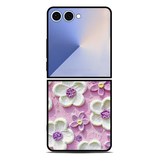 Floral Series Soft Phone Case - Metal Case - Design 4 - Samsung Galaxy Z Flip 7
