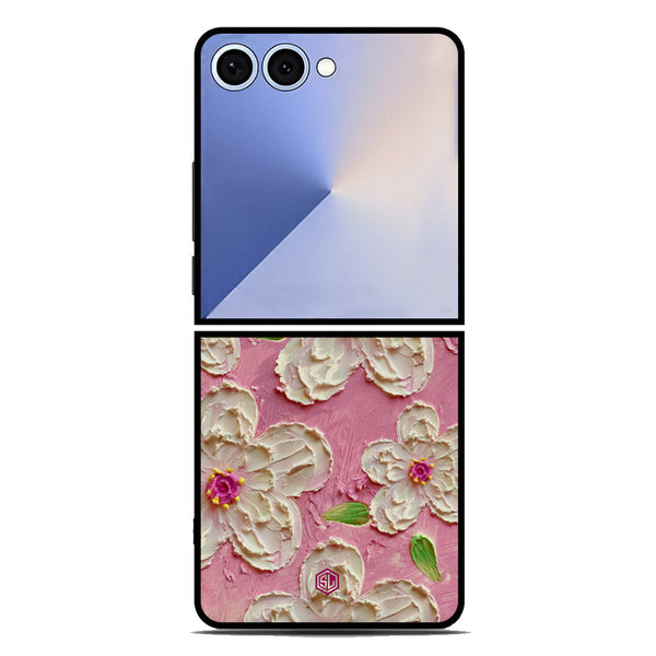 Floral Series Soft Phone Case - Metal Case - Design 5 - Samsung Galaxy Z Flip 7