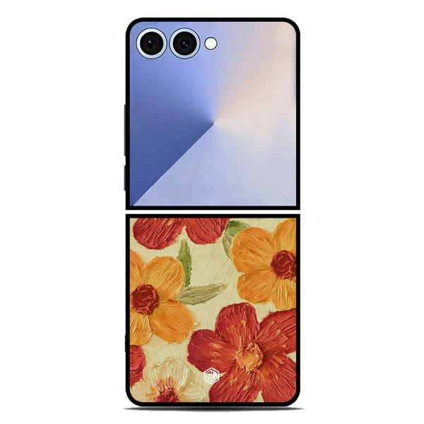 Floral Series Soft Phone Case - Metal Case - Design 6 - Samsung Galaxy Z Flip 7