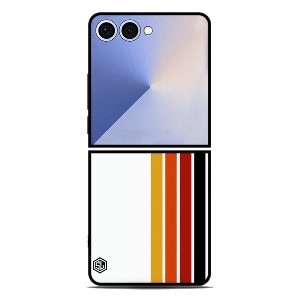 Retro Stripes Series Soft Phone Case - Metal Case - Design 4 - Samsung Galaxy Z Flip 7