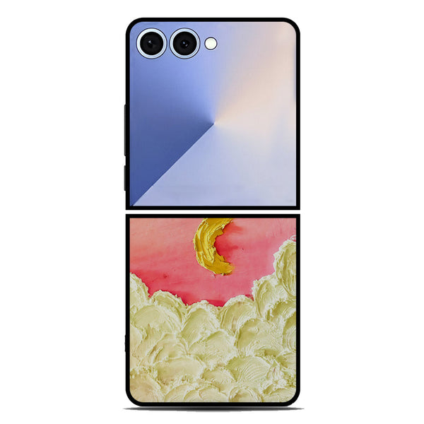 Floral Series Soft Phone Case - Metal Case - Design 7 - Samsung Galaxy Z Flip 7