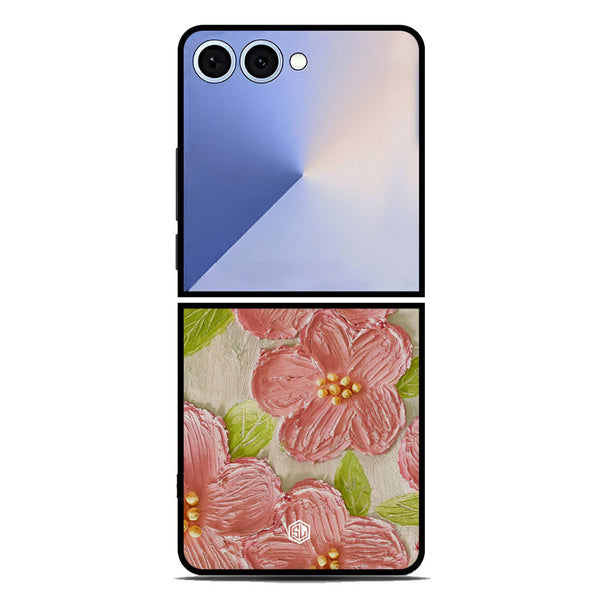 Floral Series Soft Phone Case - Metal Case - Design 9 - Samsung Galaxy Z Flip 7
