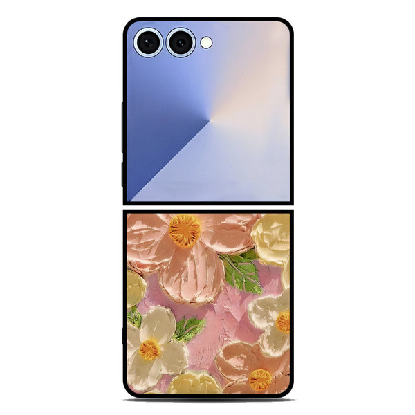 Floral Series Soft Phone Case - Metal Case - Design 11 - Samsung Galaxy Z Flip 7