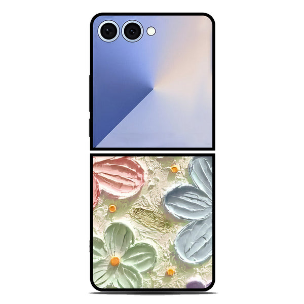 Floral Series Soft Phone Case - Metal Case - Design 15 - Samsung Galaxy Z Flip 7