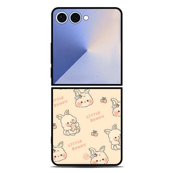 Cute Korean Design Series Soft Phone Case - Metal Case - Design 2 - Samsung Galaxy Z Flip 7