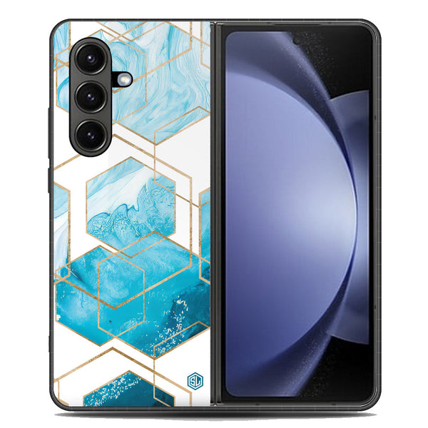 Stylish Marble Series Soft Phone Case - Metal Case - Design 1 - Samsung Galaxy Z Fold 7