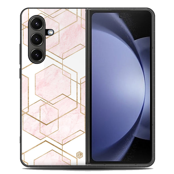 Stylish Marble Series Soft Phone Case - Metal Case - Design 3 - Samsung Galaxy Z Fold 7