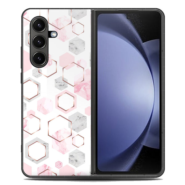 Stylish Marble Series Soft Phone Case - Metal Case - Design 4 - Samsung Galaxy Z Fold 7