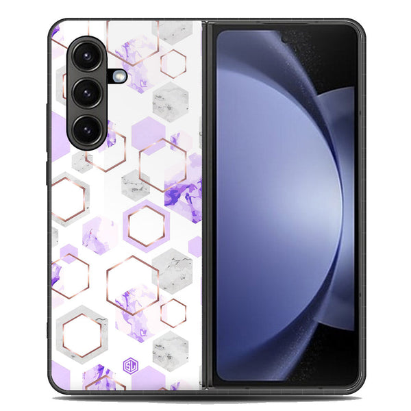 Stylish Marble Series Soft Phone Case - Metal Case - Design 5 - Samsung Galaxy Z Fold 7