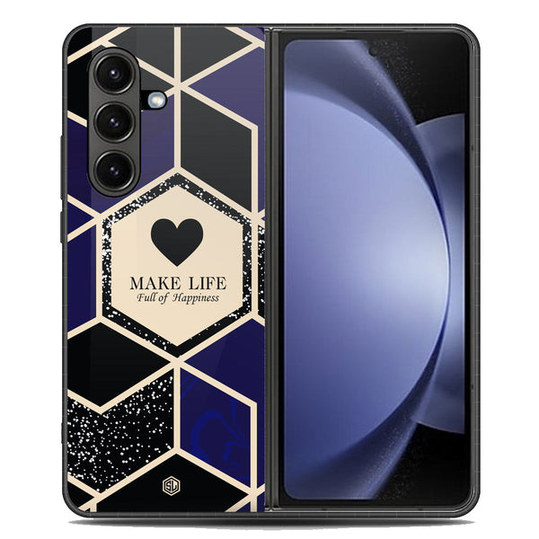 Happiness Series Soft Phone Case - Metal Case - Design 1 - Samsung Galaxy Z Fold 7