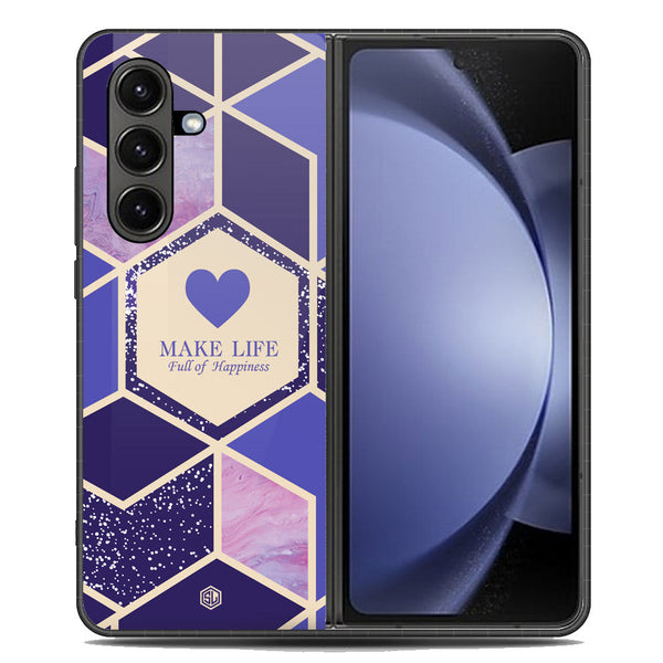 Happiness Series Soft Phone Case - Metal Case - Design 2 - Samsung Galaxy Z Fold 7