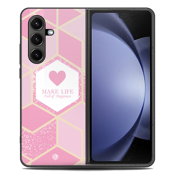 Happiness Series Soft Phone Case - Metal Case - Design 3 - Samsung Galaxy Z Fold 7