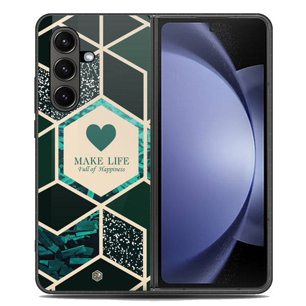 Happiness Series Soft Phone Case - Metal Case - Design 4 - Samsung Galaxy Z Fold 7