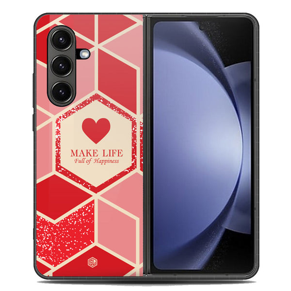 Happiness Series Soft Phone Case - Metal Case - Design 5 - Samsung Galaxy Z Fold 7