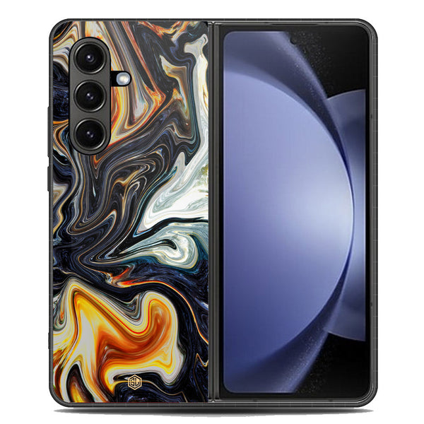 Marble Series Soft Phone Case - Metal Case - Design 1 - Samsung Galaxy Z Fold 7