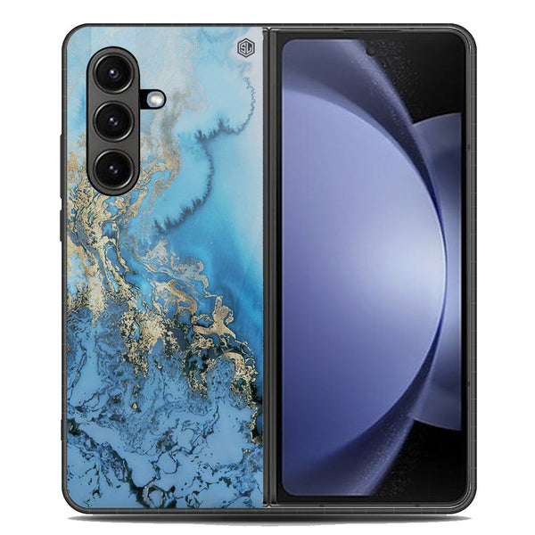 Marble Series Soft Phone Case - Metal Case - Design 2 - Samsung Galaxy Z Fold 7