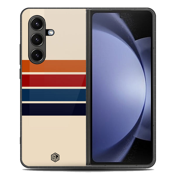 Retro Stripes Series Soft Phone Case - Metal Case - Design 3 - Samsung Galaxy Z Fold 7