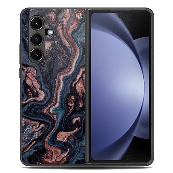 Marble Series Soft Phone Case - Metal Case - Design 4 - Samsung Galaxy Z Fold 7
