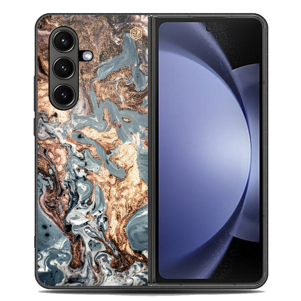 Marble Series Soft Phone Case - Metal Case - Design 5 - Samsung Galaxy Z Fold 7