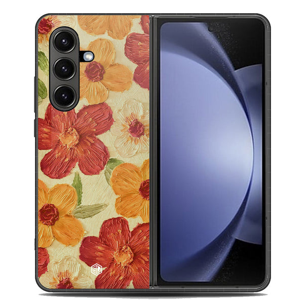 Floral Series Soft Phone Case - Metal Case - Design 6 - Samsung Galaxy Z Fold 7