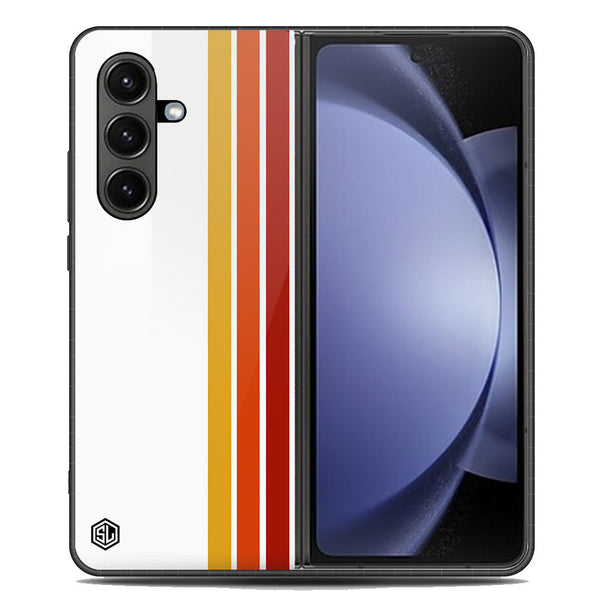 Retro Stripes Series Soft Phone Case - Metal Case - Design 4 - Samsung Galaxy Z Fold 7