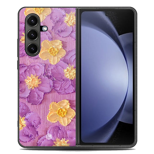 Floral Series Soft Phone Case - Metal Case - Design 8 - Samsung Galaxy Z Fold 7