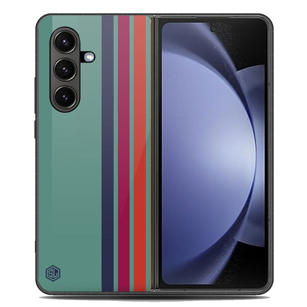 Retro Stripes Series Soft Phone Case - Metal Case - Design 5 - Samsung Galaxy Z Fold 7