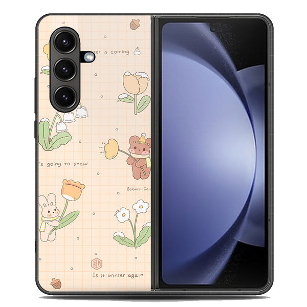 Cute Korean Design Series Soft Phone Case - Metal Case - Design 4 - Samsung Galaxy Z Fold 7