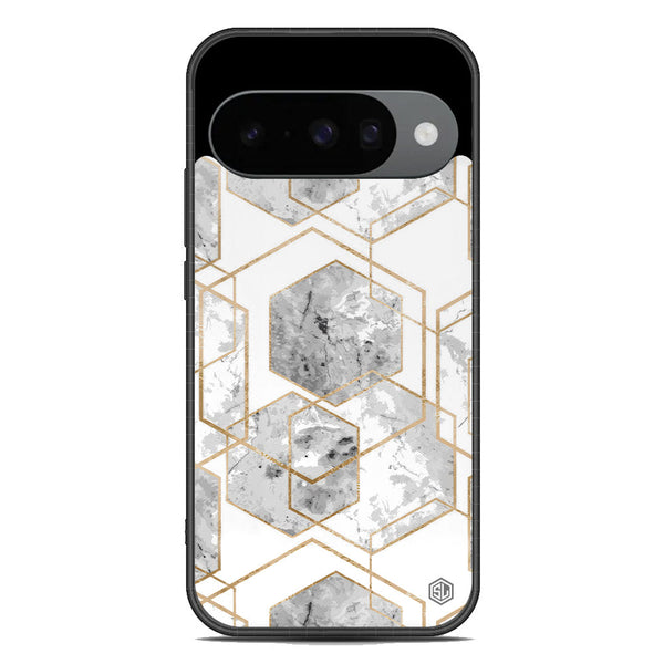 Stylish Marble Series Soft Phone Case - Metal Case - Design 2 - Google Pixel 10