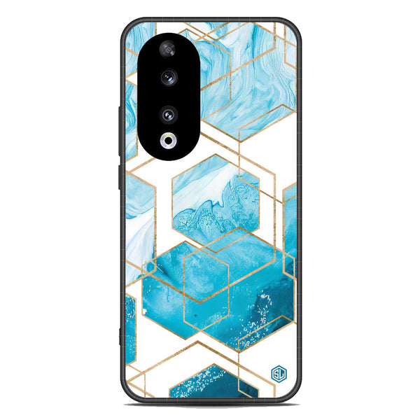 Stylish Marble Series Soft Phone Case - Metal Case - Design 1 - Honor 90