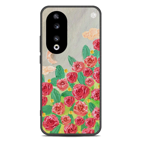 Floral Series Soft Phone Case - Metal Case - Design 10 - Honor 90
